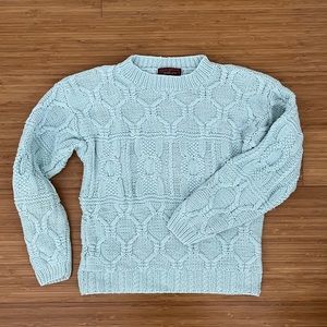 Vintage light blue fisherman sweater